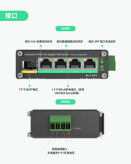 工业级4端口千兆太阳能PoE交换机（支持DC9～57V冗余电源输入）