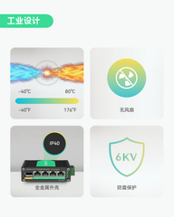 工业级4端口千兆太阳能PoE交换机（支持DC9～57V冗余电源输入）