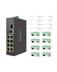 8口PoE+同轴以太网 (EOC) 混合UltraReach ePoE交换机套装