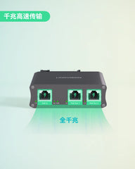 工业级2口千兆PoE延长器，直通并分离30W PoE至两台PoE摄像机或无线AP
