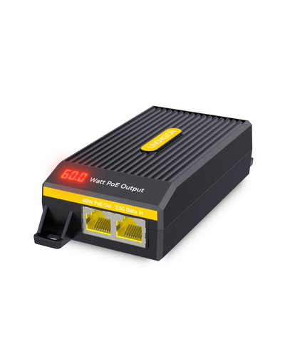 2.5G BT60W PoE++供电器，带LED输出功率显示屏