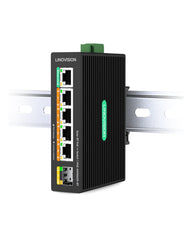 5口太阳能DC12V BT PoE++交换机，支持DC9-54V输入