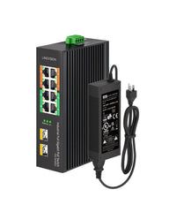 工业级8口全千兆POE++交换机，带4个BT90W POE++端口，DC48~56V冗余输入