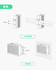 工业级8口全千兆POE++交换机，带4个BT90W POE++端口，DC48~56V冗余输入