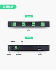 工业级4口RS485转以太网网关，支持Modbus协议和边缘计算