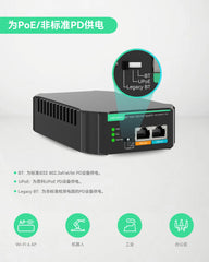 工业级10G BT 95W PoE++供电器，支持AC 100-240V输入