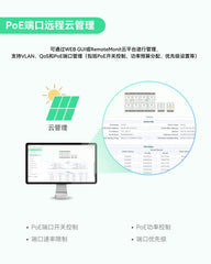 工业级8口全千兆PoE交换机，支持DC8~57V宽电压输入，适用于太阳能或房车UPS系统的24V/12V PoE交换机