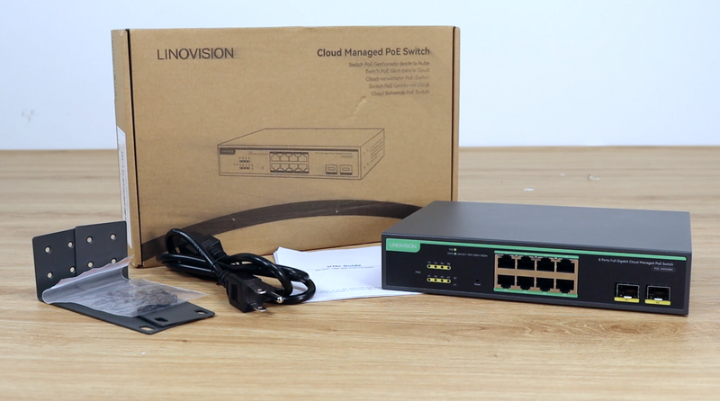 8端口全千兆云管理PoE交换机带2个SFP上行链路