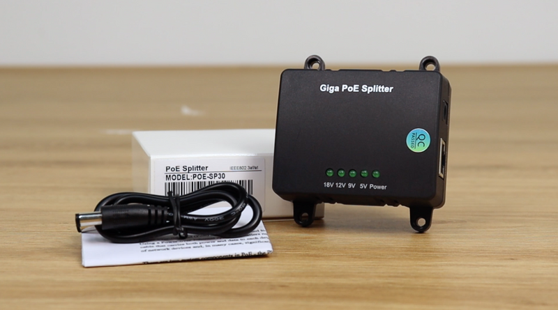 30W千兆PoE分离器，支持DC 5V/9V/12V/18V多电压输出