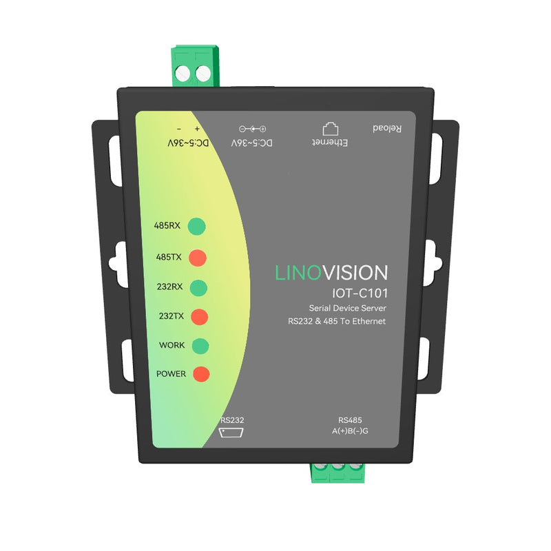 双串口服务器，RS485和RS232转以太网转换器，支持Modbus RTU/TCP协议转换